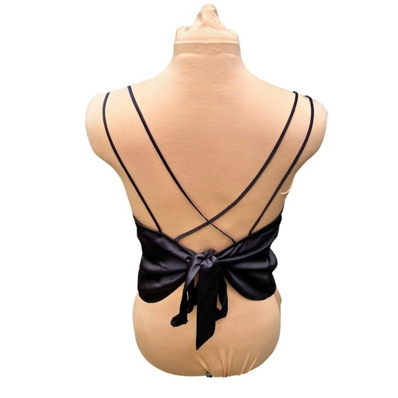 Express [NWT - Medium] Black Tie-Back Strappy Tank - Picture 7 of 9